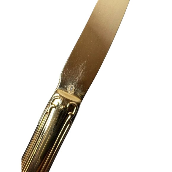 FB Rogers Golden Plated Electroplate American Chipendale Flat 5 Butter Cutters - Picture 6 of 14